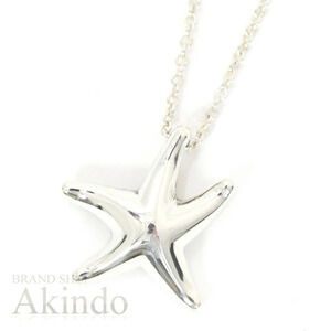 TIFFANY Co Elsa Peretti Starfish Pendant Necklace Sterling Silver Handcrafted